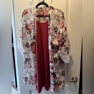 Tank dress with cover up